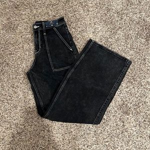 Hollister black high-rise baggy utility jeans